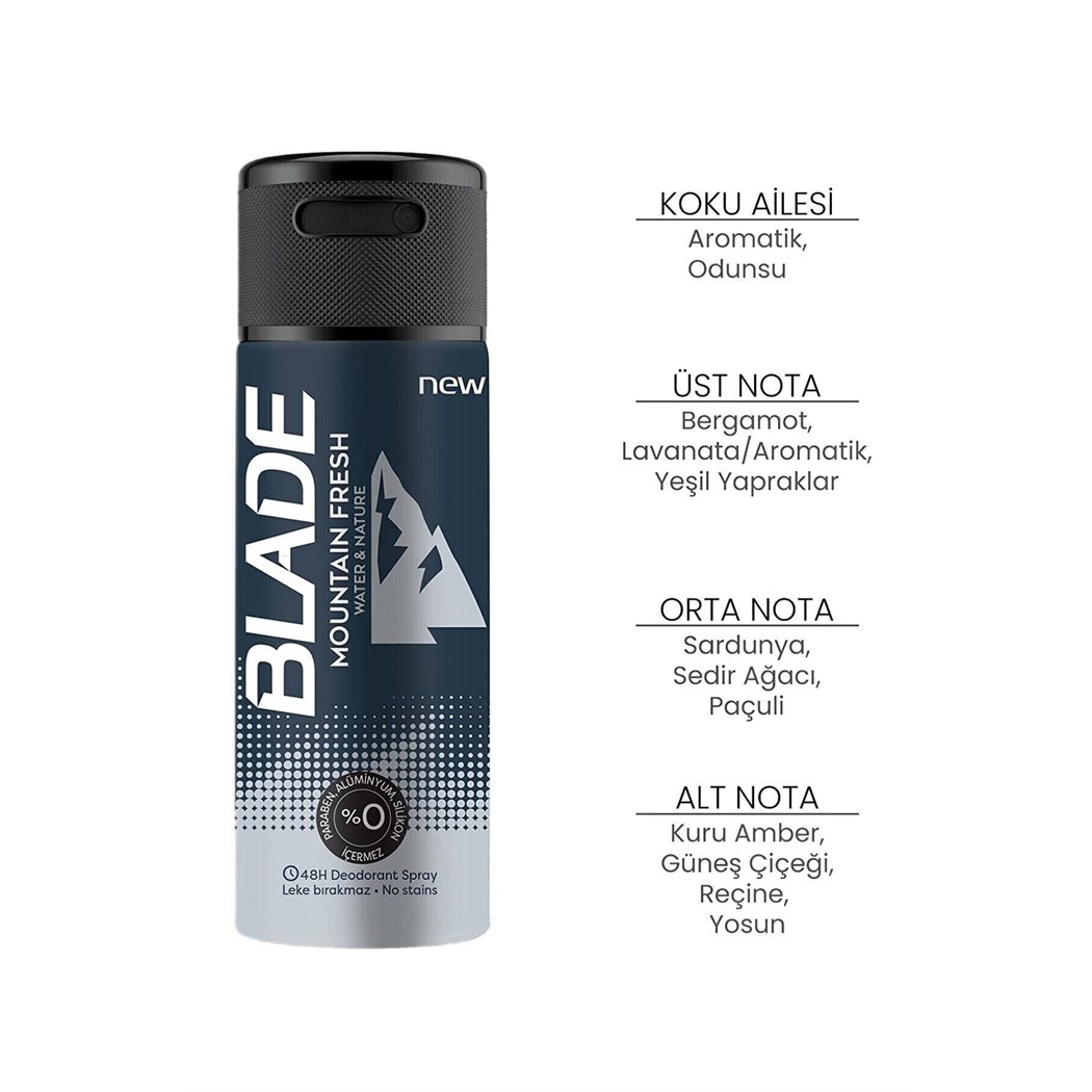 Mountain Fresh Water & Nature Erkek Deodorant 150ml