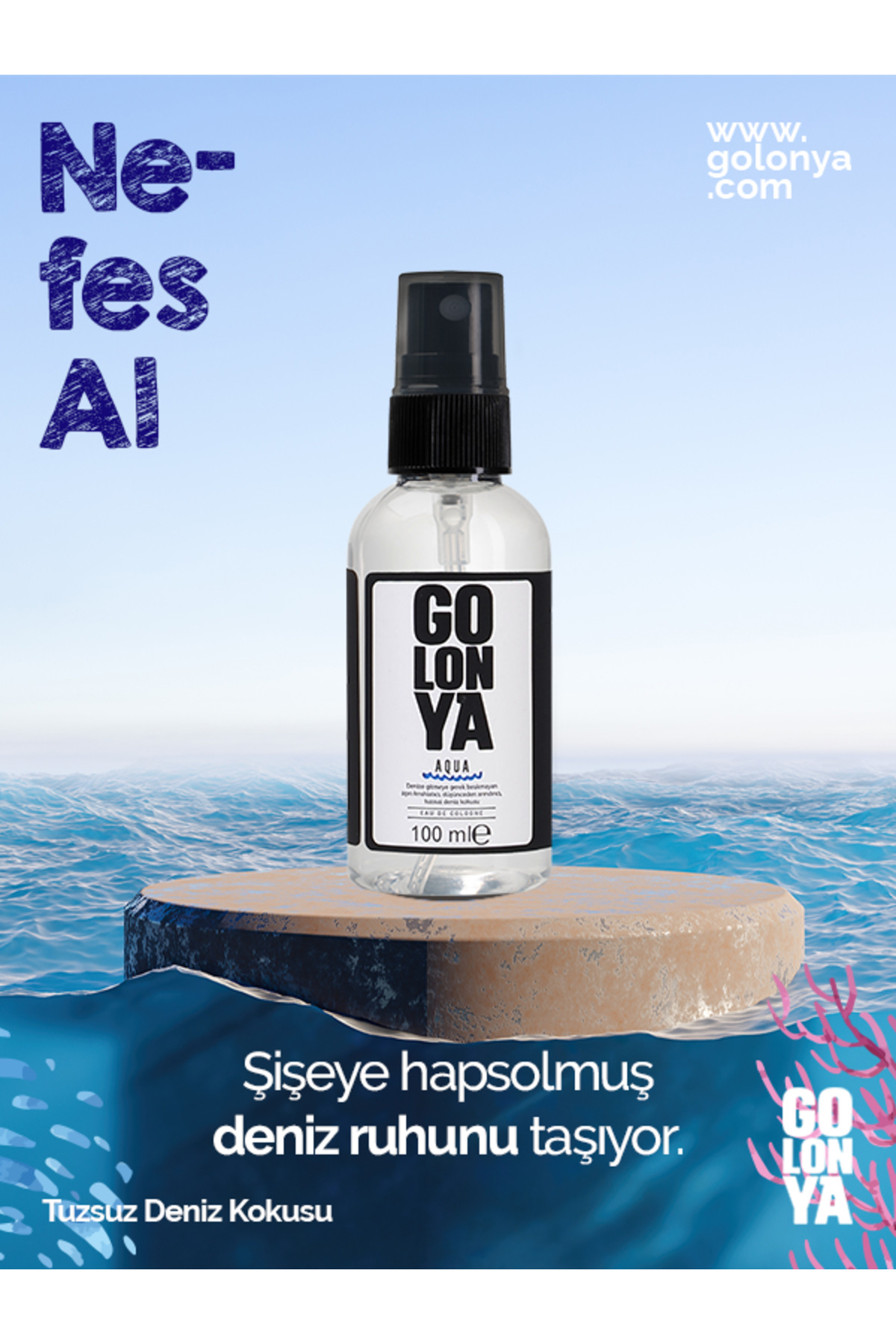 Golonya 100 Ml Sprey Aqua Plastik Şişe