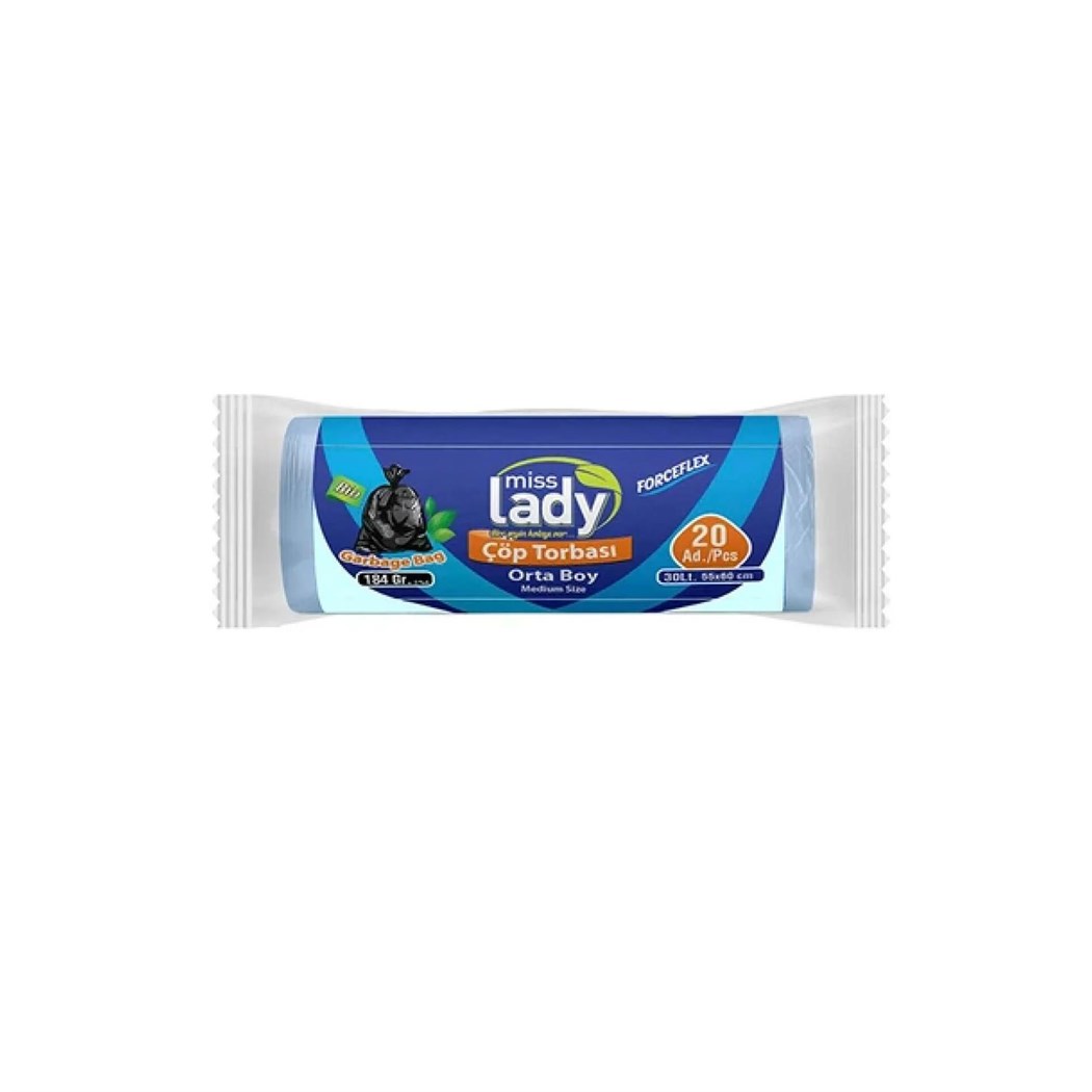 Miss Lady Çöp Torbası Orta Boy 20'li 184 gr