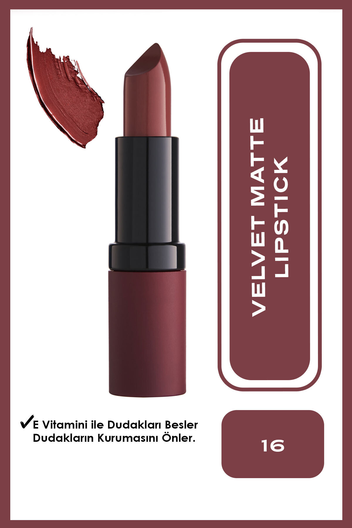 VELVET MATTE LIPSTICK NO.16-