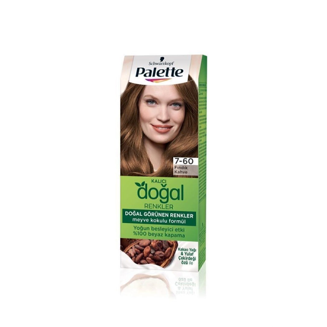 Palette Kalıcı Doğal Renkler Saç Boyası 7-60 Fındık Kahve