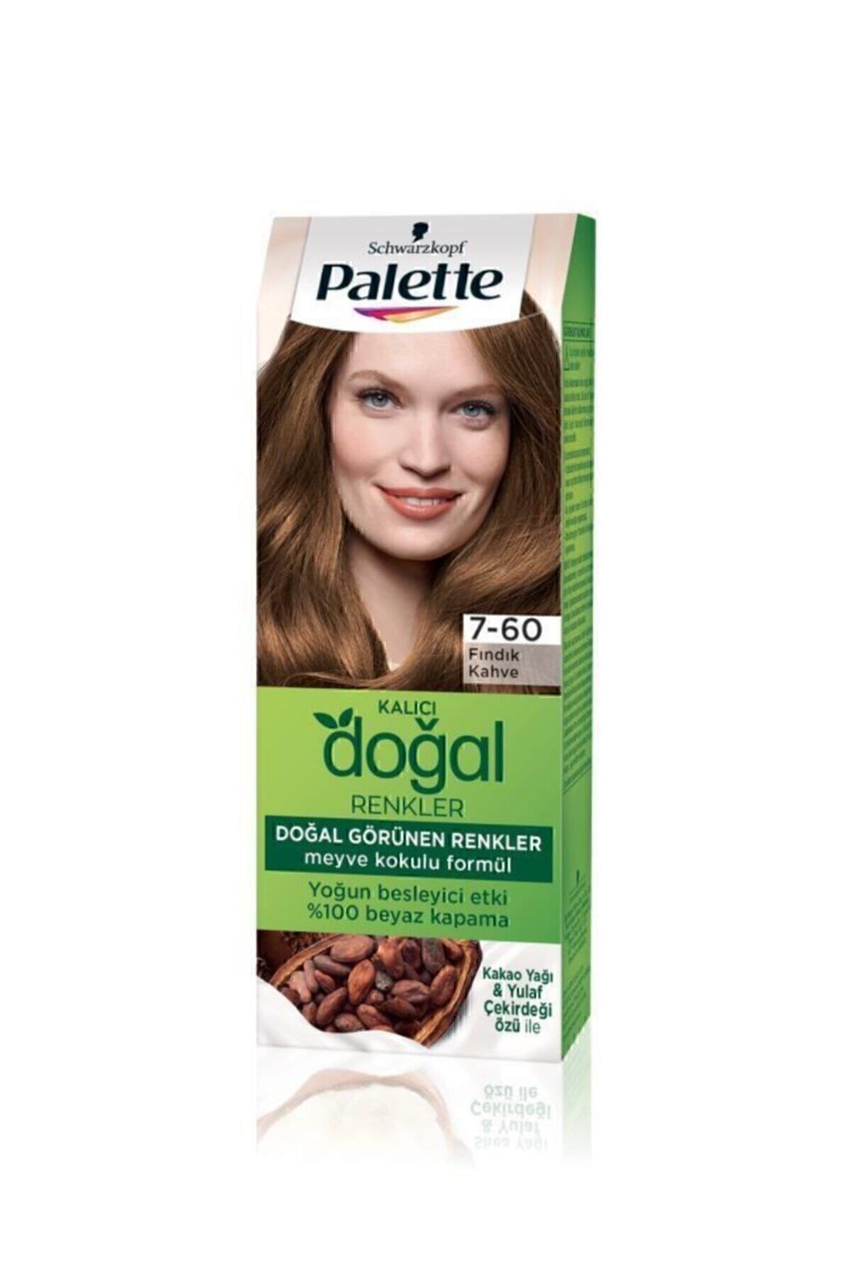 Palette Kalıcı Doğal Renkler Saç Boyası 7-60 Fındık Kahve