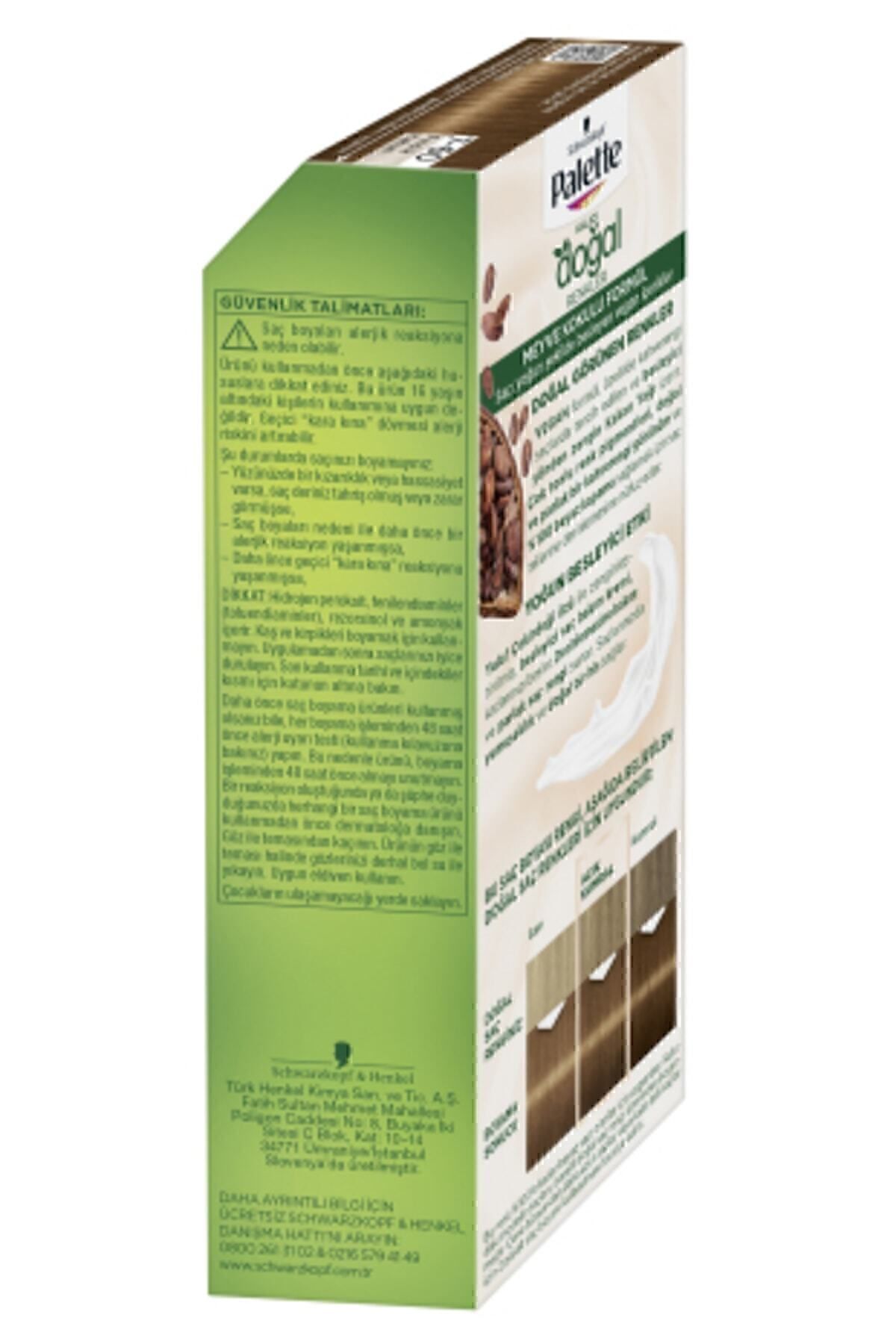 Palette Kalıcı Doğal Renkler Saç Boyası 7-60 Fındık Kahve