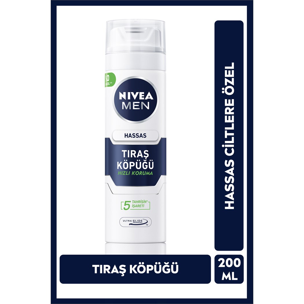 MEN Erkek Tıraş Köpüğü 200ml, Hassas Ciltler, Hızlı Koruma, Rahatlatıcı, Konforlu Tıraş Deneyimi