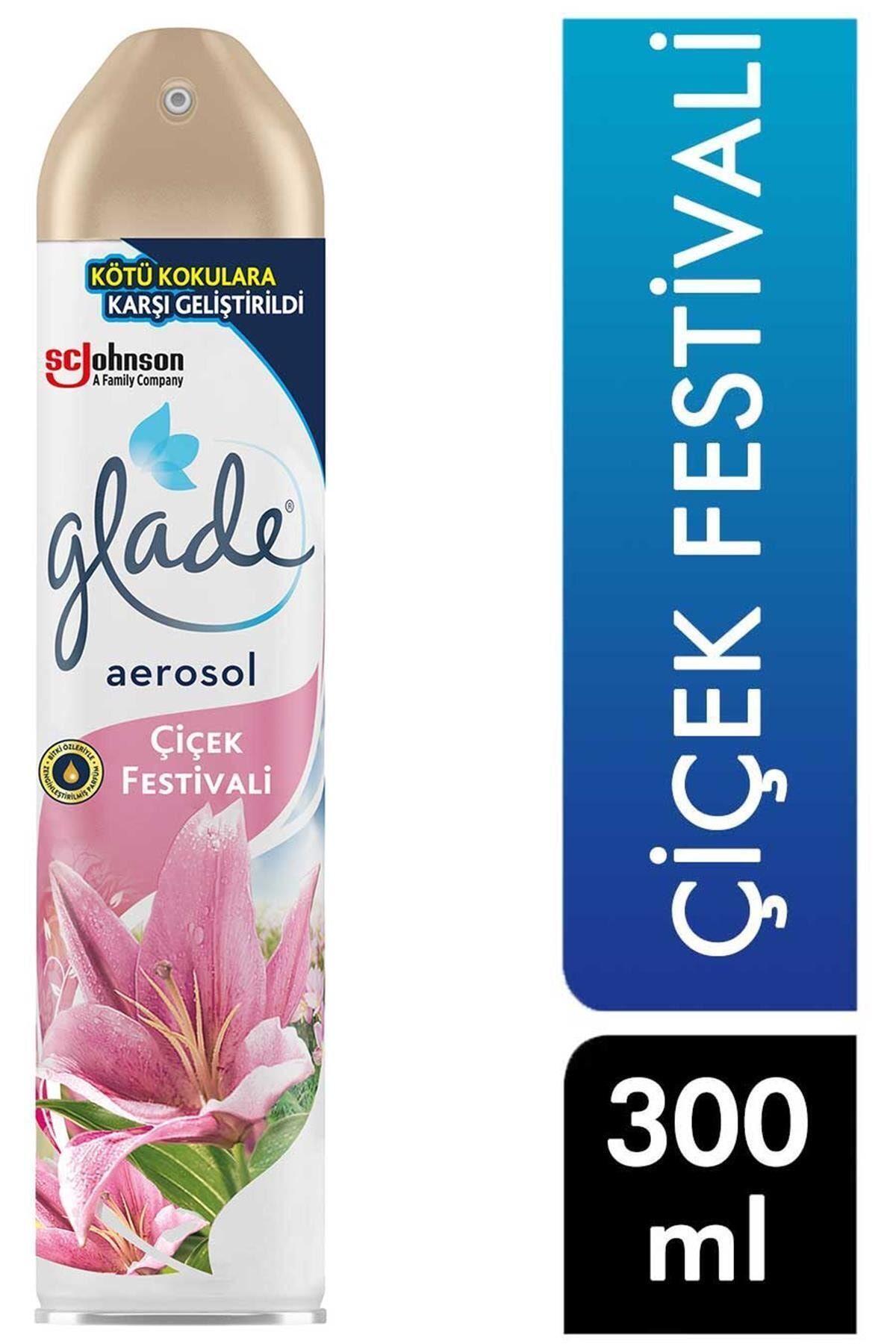 Oda Kokusu Hava Temizleici Aerosol Sprey 300 ml Çiçek Festivali
