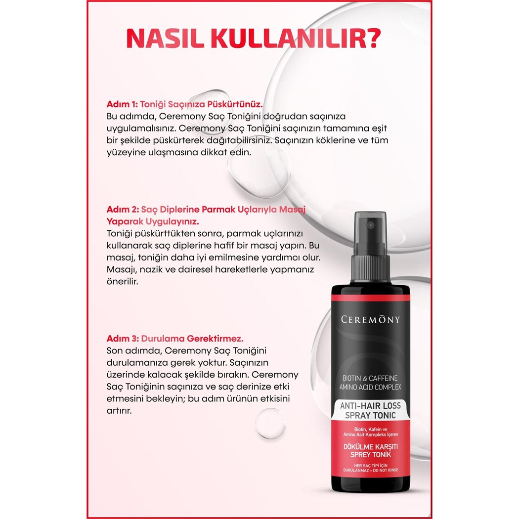 Biotin & Kafein & Amino Kompleks İçeren Dökülme Karşıtı Saç Sprey Toniği 250 Ml + Pantene 3