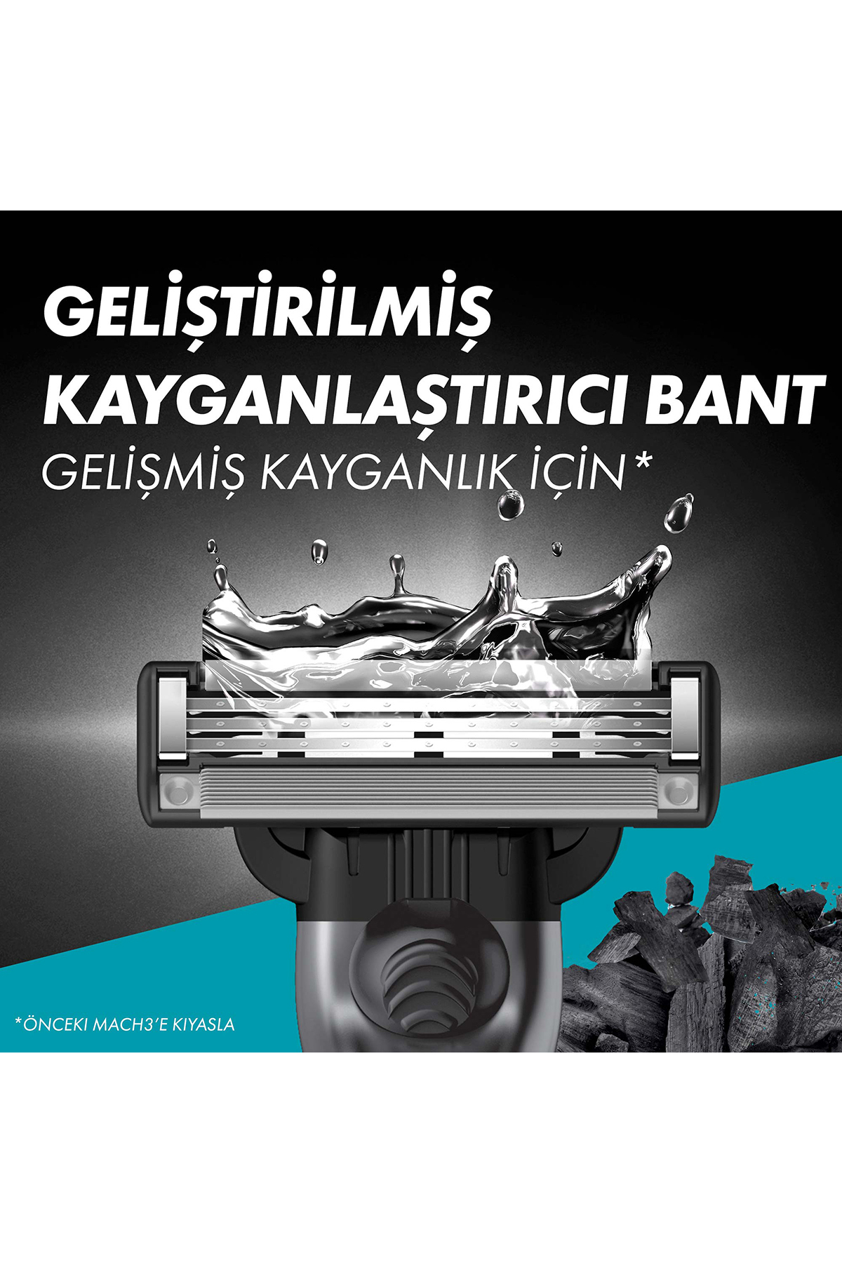 Mach 3-2'li Yedek Charcoal (Kömür)