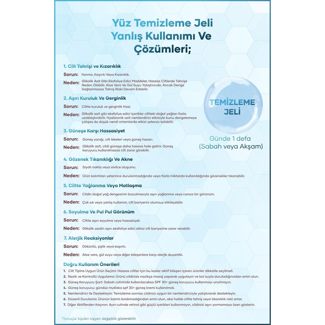400 ml Temizleme Jeli Nemlendirici Arındırıcı Cilt Tonu Eşitleyici Hyalüronik