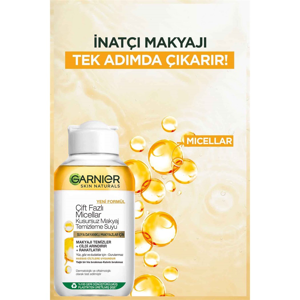 Garnier Çift Fazlı Micellar Makyaj Tem. Suyu 100 Ml