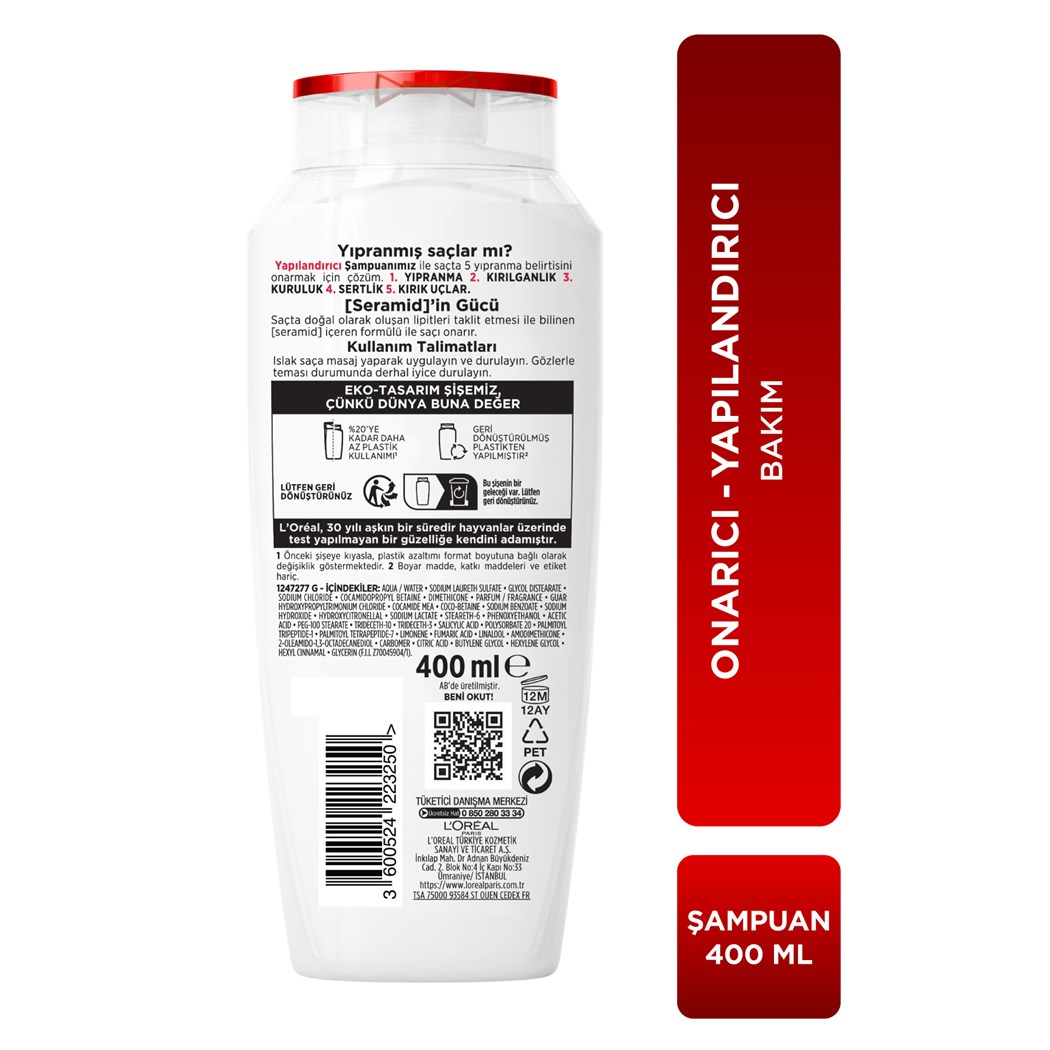 Komple Onarıcı 5 Yapılandırıcı Bakım Şampuanı 400 ml