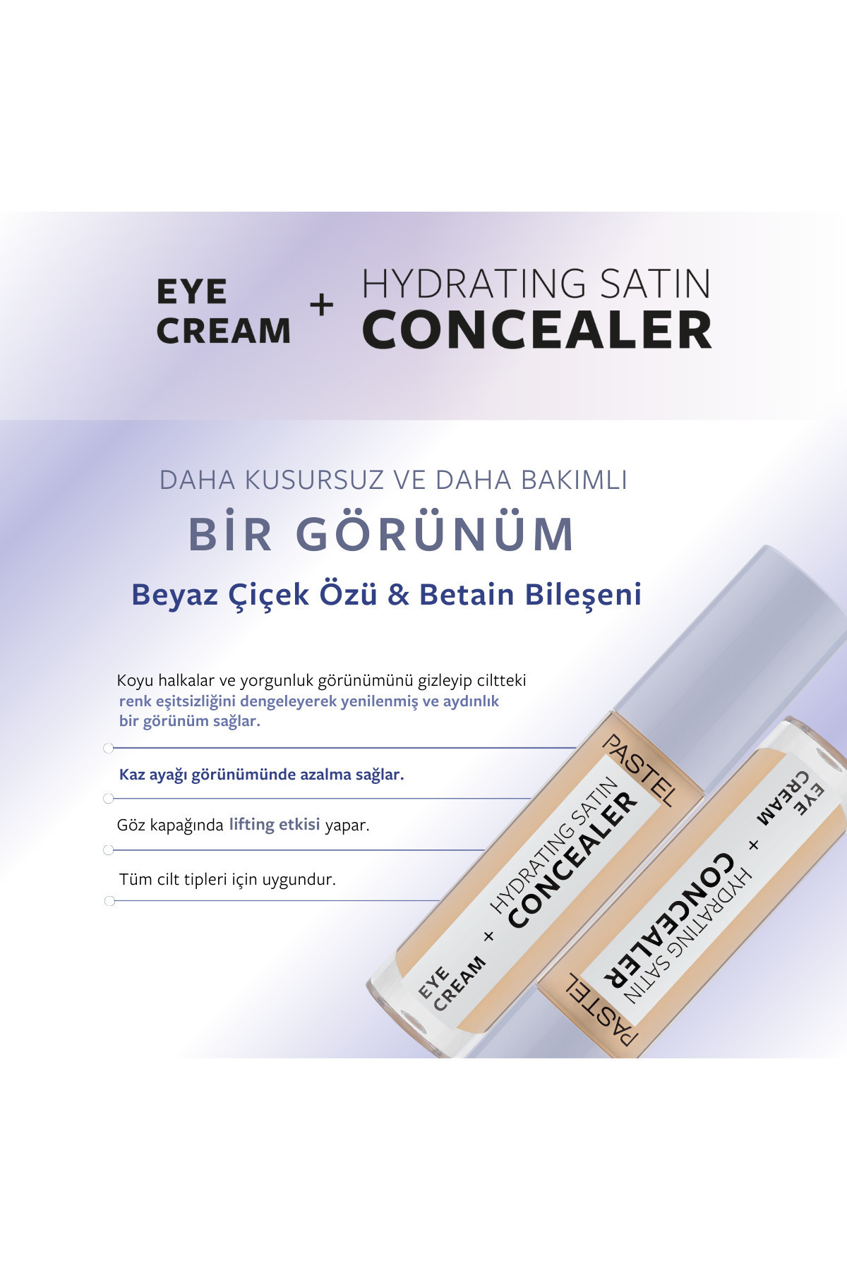 Eye Cream Hydrating Satin Concealer - Göz Kremi Göz Altı Kapatıcısı 66 Deep Medium