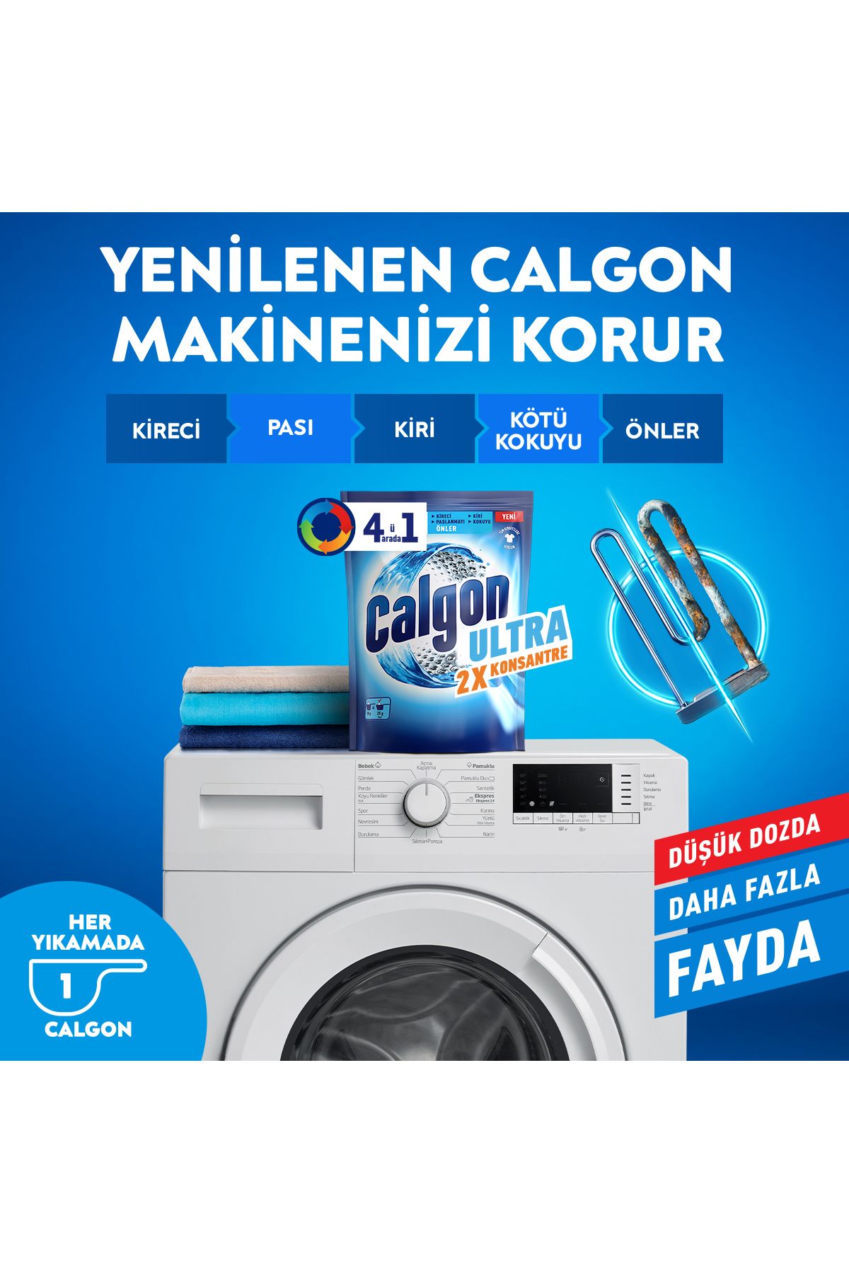 Power Kir, Pas, Kireç Ve Koku Önleyici 4'ü 1 Arada Ultra Konsantre Toz 250 G