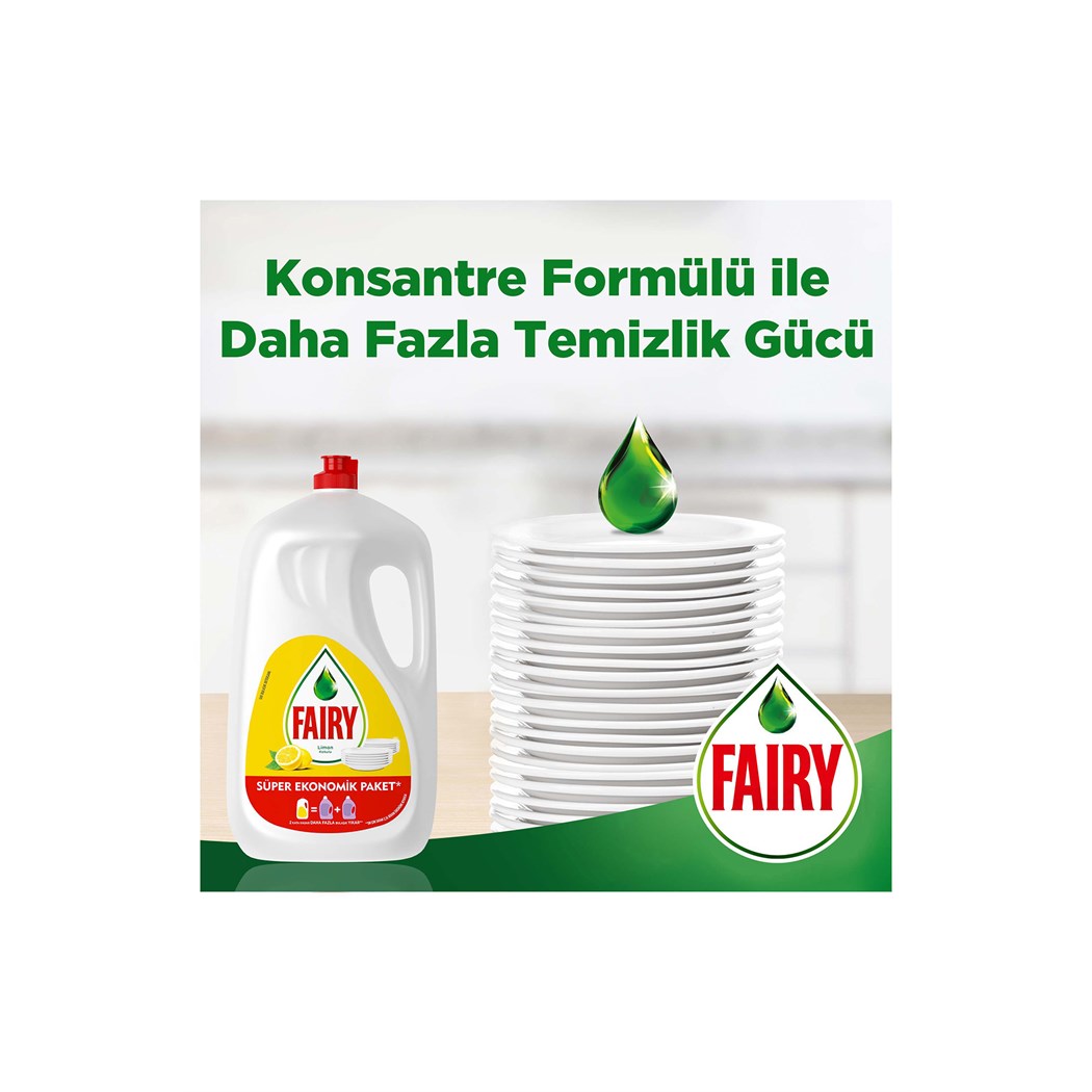Sıvı Bulaşık Deterjanı Süper Ekonomik Paket Limon 2600 ml