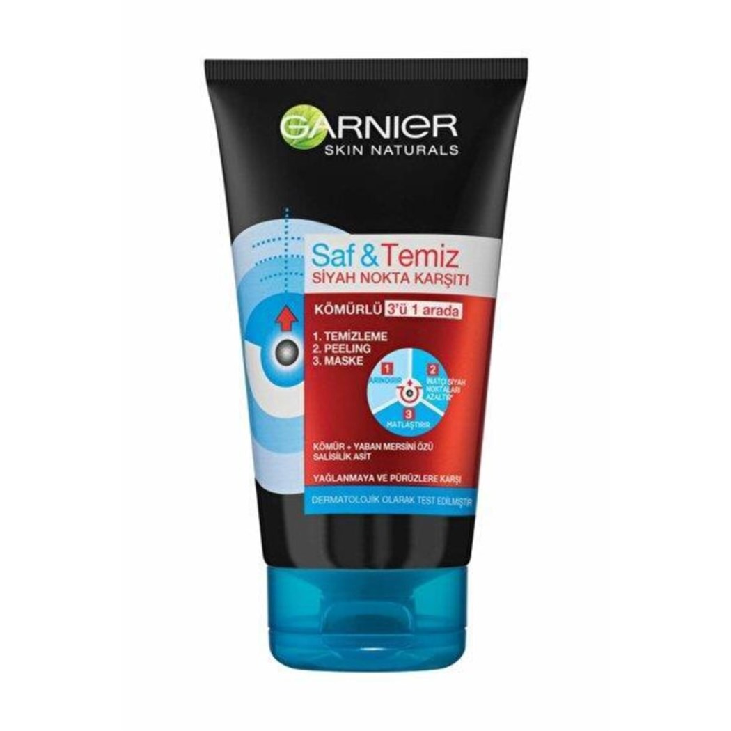 Garnier Garnıer 3'ü 1 Arada Kömürlü Temizleme