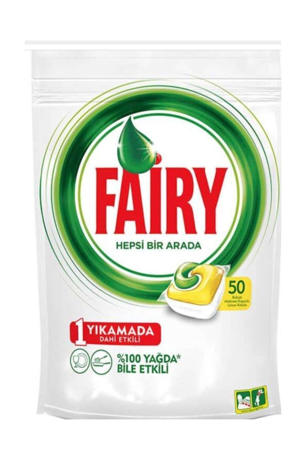 Bulaşık Makinesi Kapsülü 50'li Hepsi Bir Arada 50 Tablet