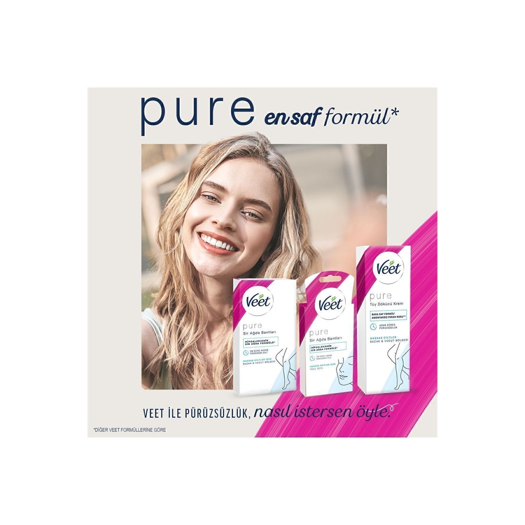Pure Duşta Tüy Dökücü Krem Hassas Ciltler 150ml, Amonyaksız Ferah Koku