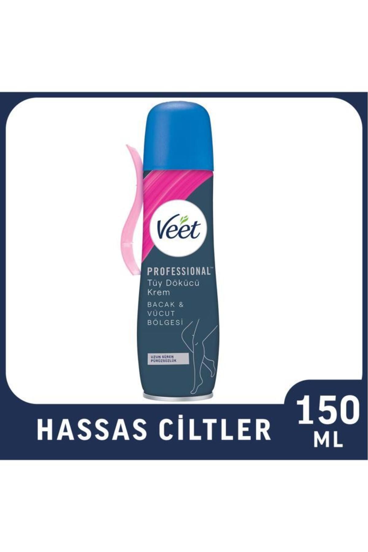 Professional Tüy Dökücü Krem Sprey Bacak&Vücut Bölgesi Hassas Ciltler 150ml