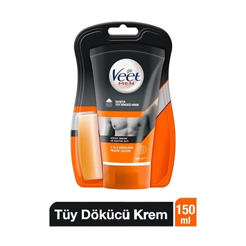 Men Erkeklere Özel Duşta Tüy Dökücü Krem 150 ml, Kesik Çizik Yapmaz, Batık Oluşumunu Azaltır