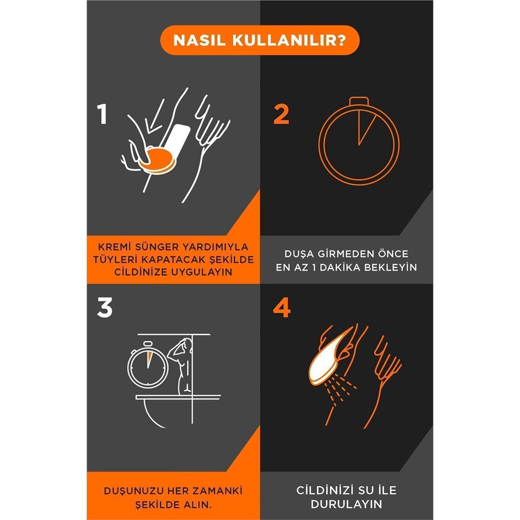 Men Erkeklere Özel Duşta Tüy Dökücü Krem 150 ml, Kesik Çizik Yapmaz, Batık Oluşumunu Azaltır