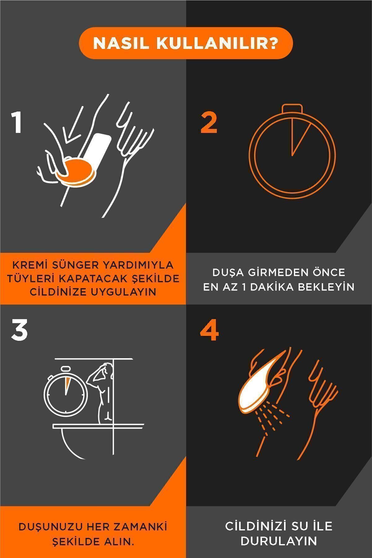 Men Erkeklere Özel Duşta Tüy Dökücü Krem 150 ml, Kesik Çizik Yapmaz, Batık Oluşumunu Azaltır