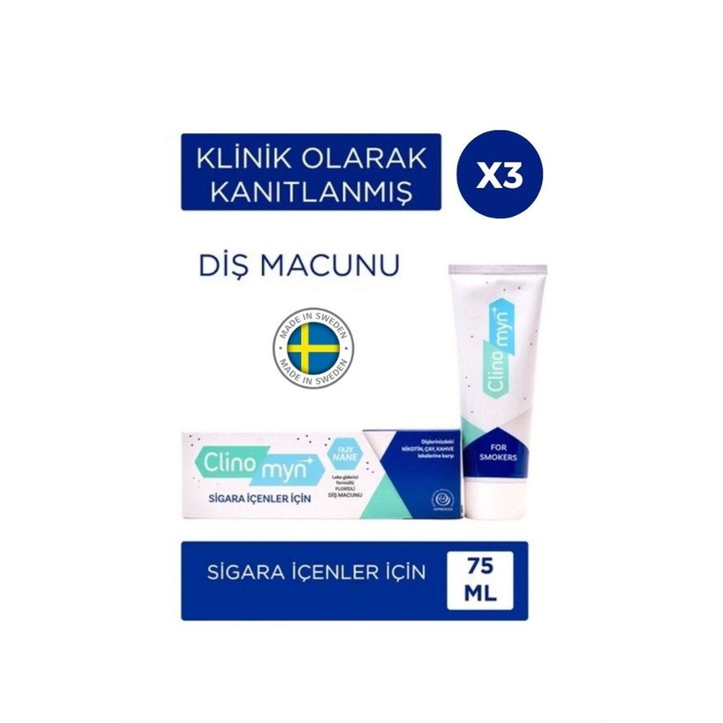 Sigara Içenler Için Smokers Diş Beyazlatan Leke Giderici Diş Macunu 75 ml 3'lü Set