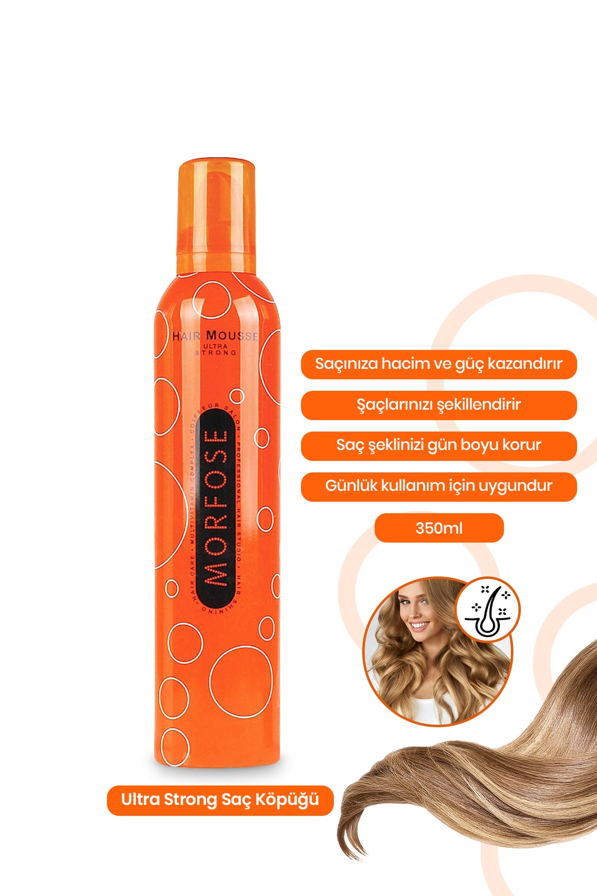 Morfose Ultra Strong Saç Köpüğü 350 Ml X 2 Adet