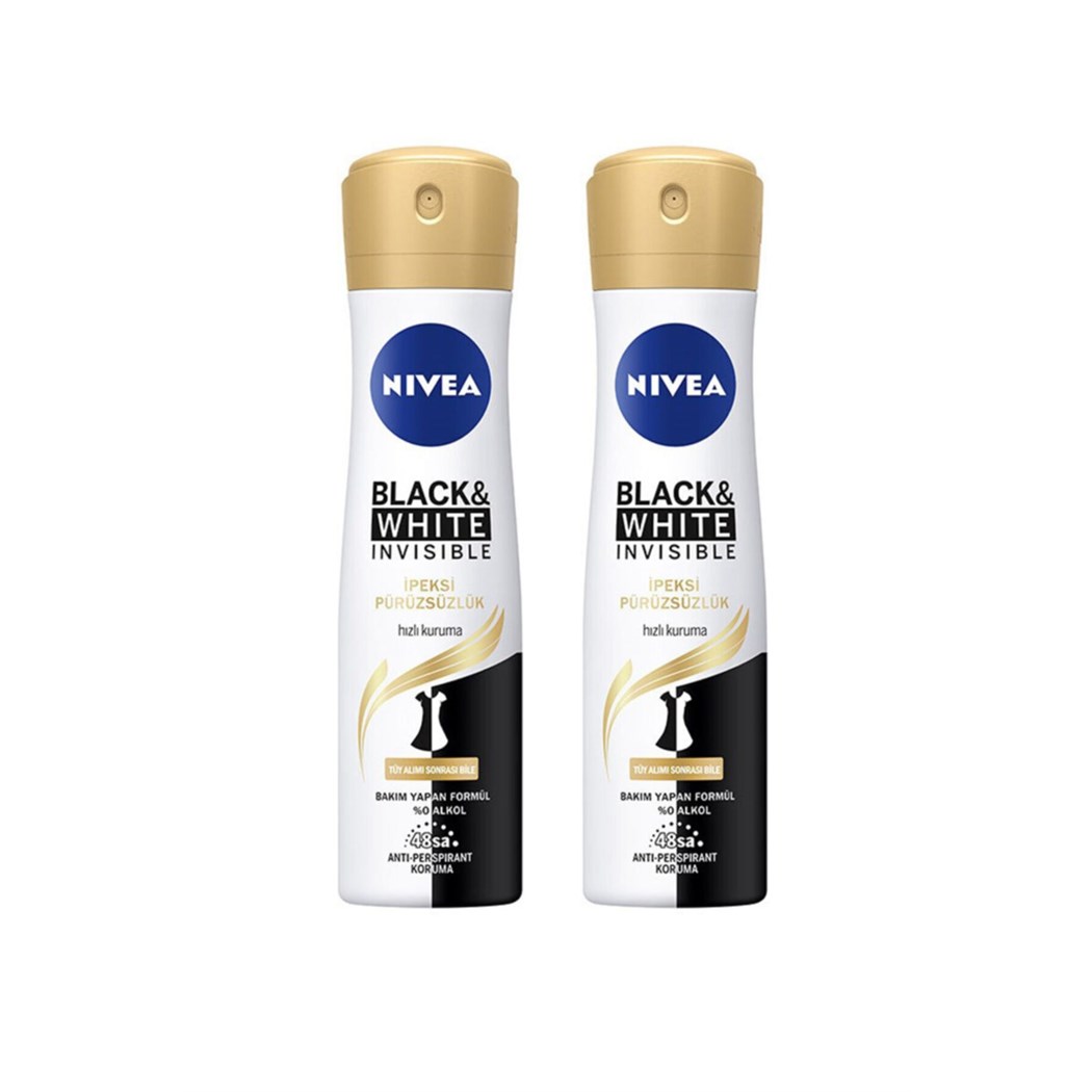 B & W Invisible Ipeksi Pürüzsüzlük Sprey Deodorant 150 ml X 2adet