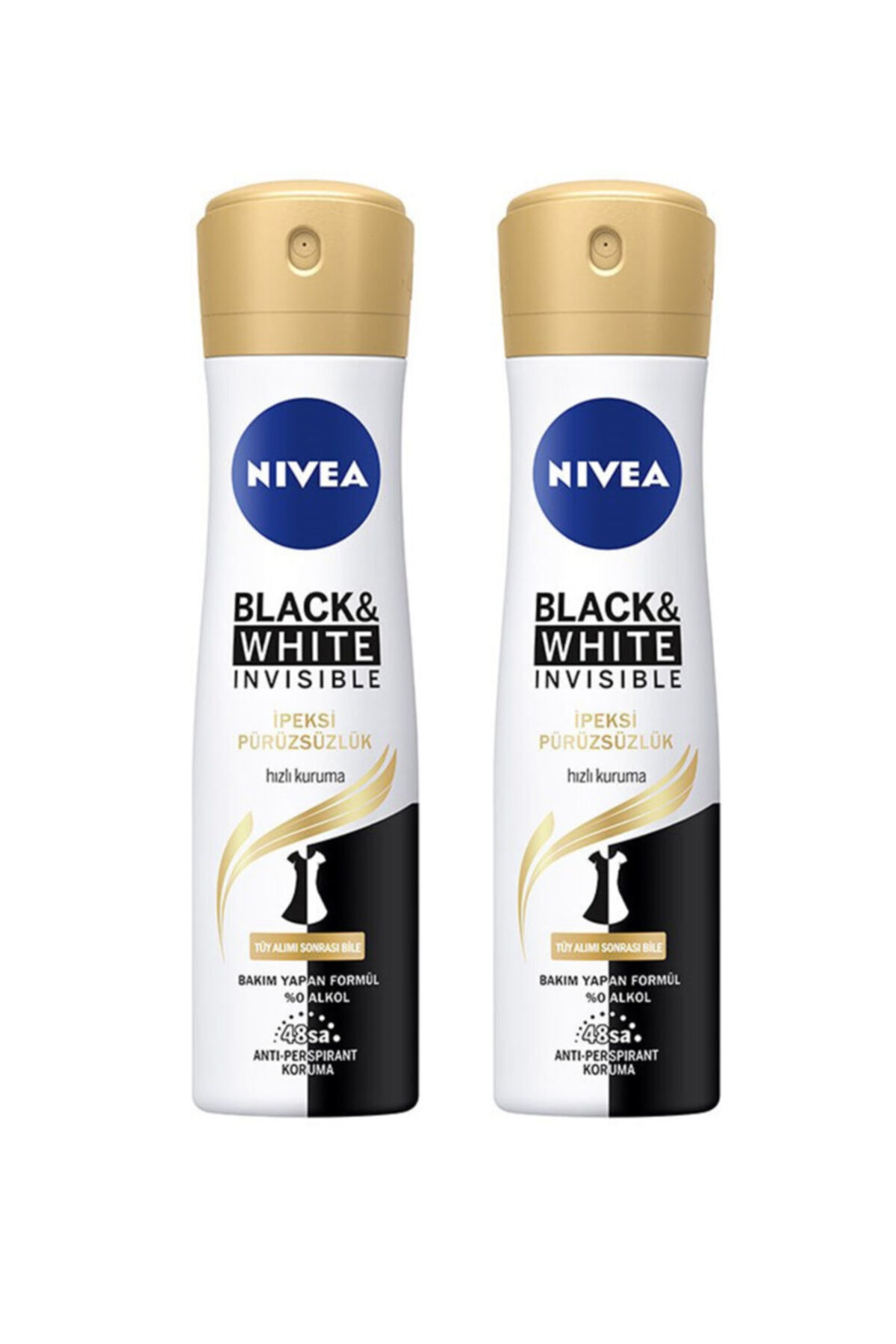 B & W Invisible Ipeksi Pürüzsüzlük Sprey Deodorant 150 ml X 2adet