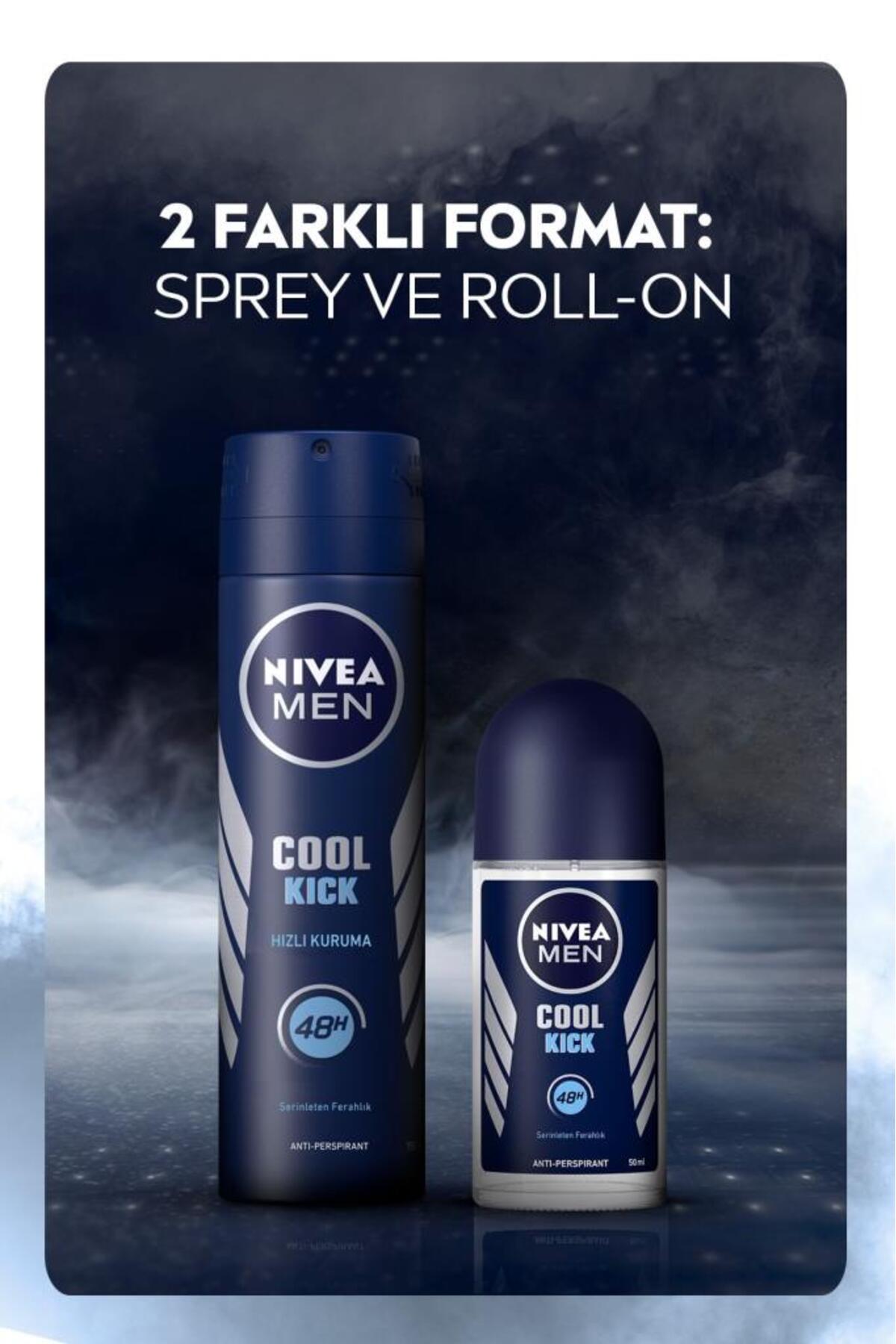 Men Erkek Roll-on Deodorant Cool Kick 50ml, 48 Saat Anti-perspirant Koruma, Serinleten Ferahlık