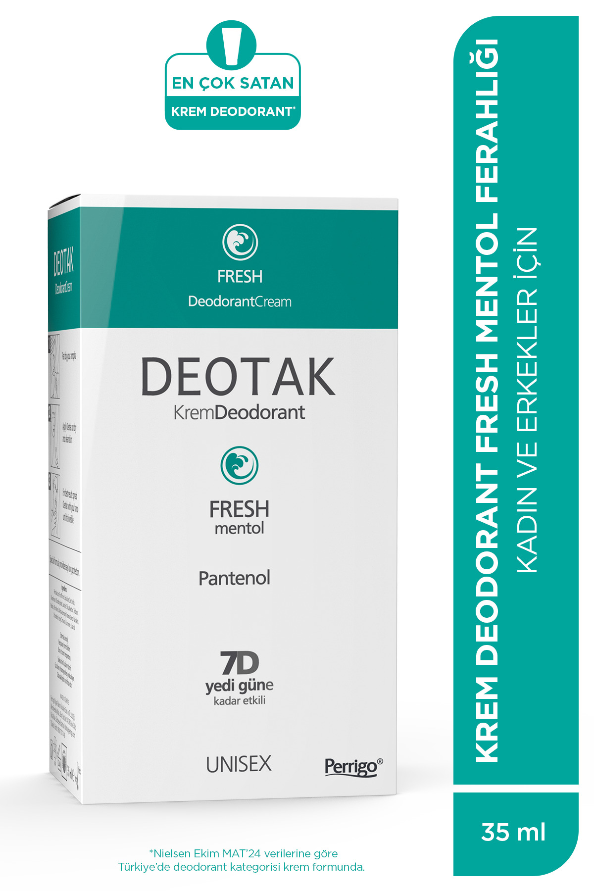 Mentol Ferahlığı 7 Güne Kadar Etkili Krem Deodorant 35 ml