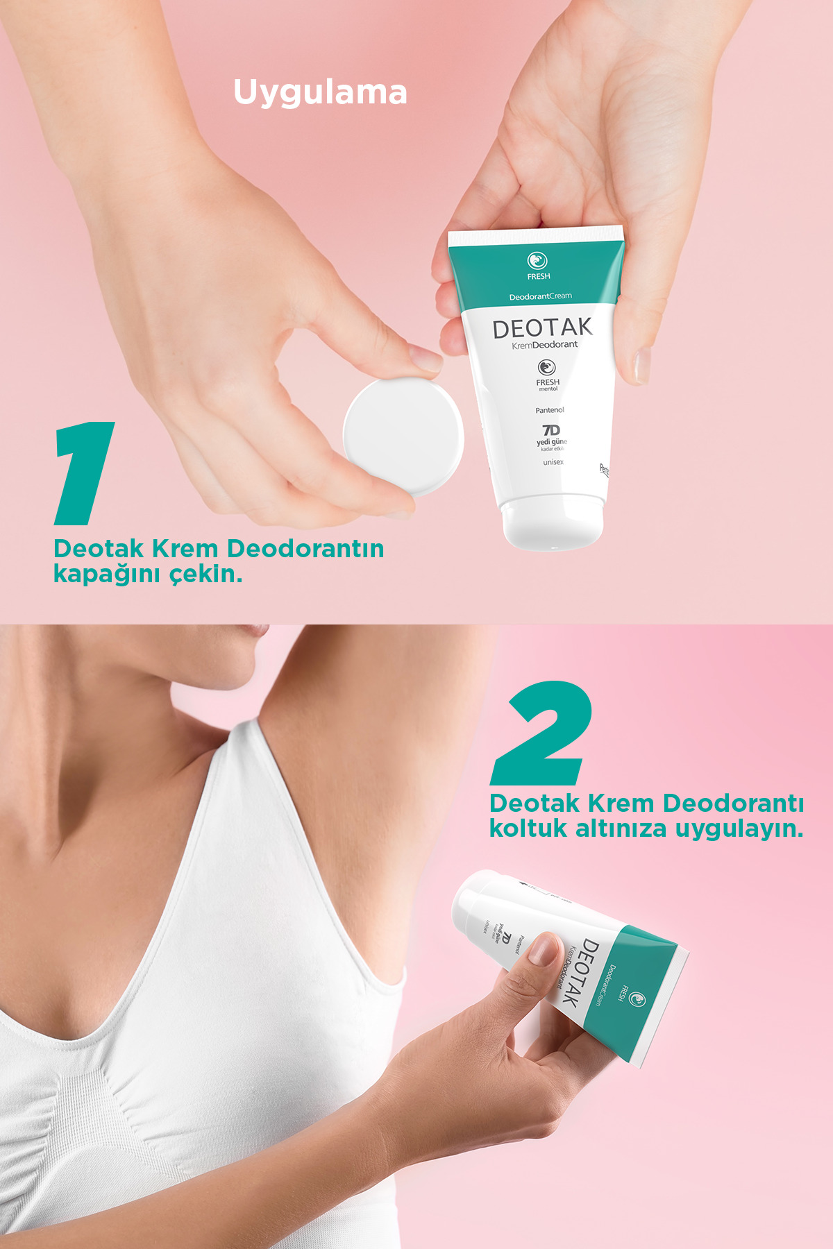 Mentol Ferahlığı 7 Güne Kadar Etkili Krem Deodorant 35 ml