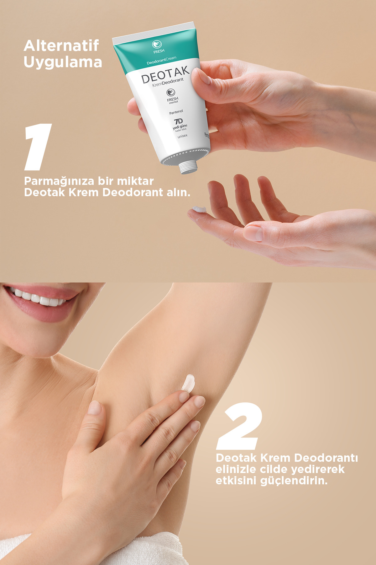 Mentol Ferahlığı 7 Güne Kadar Etkili Krem Deodorant 35 ml