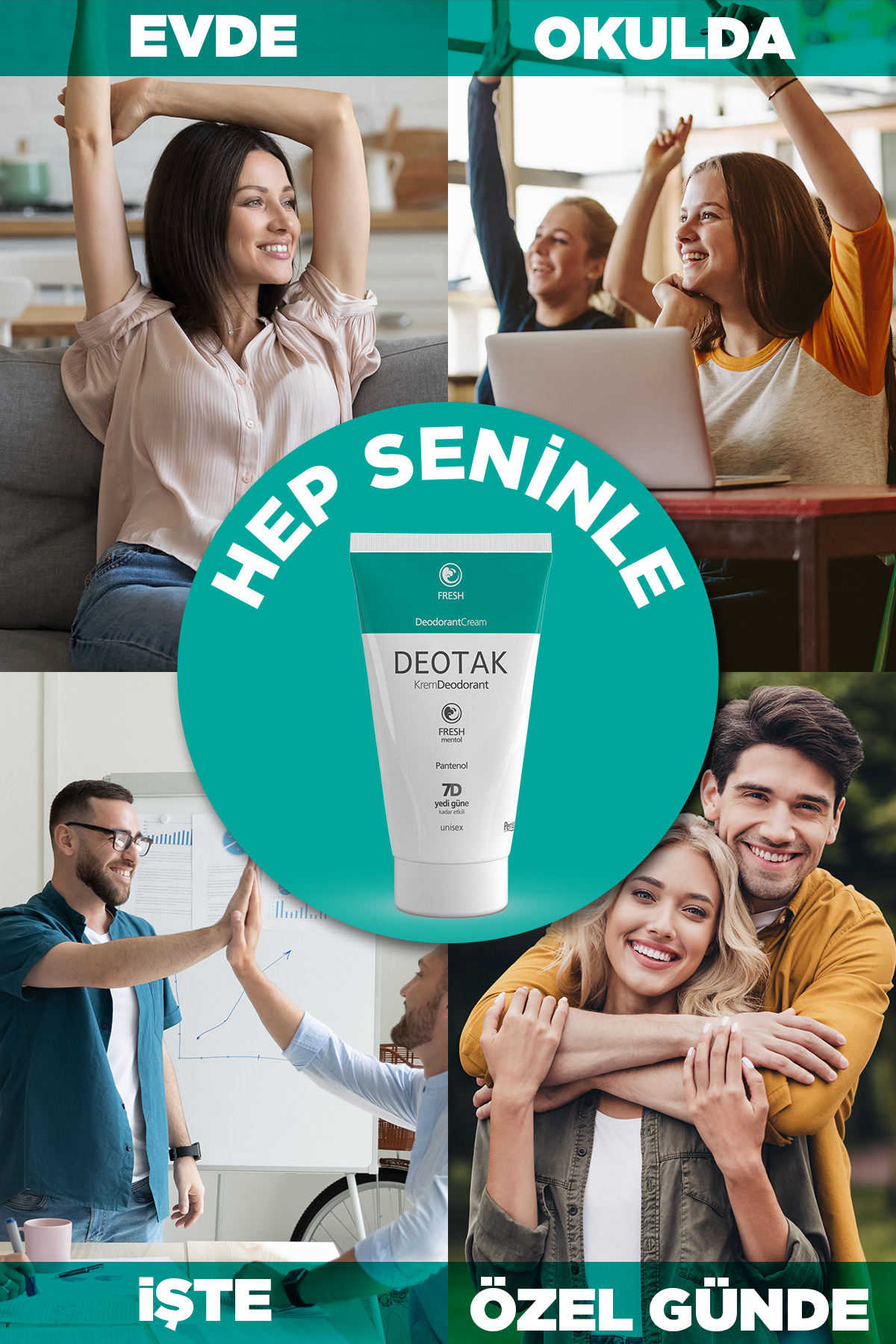 Mentol Ferahlığı 7 Güne Kadar Etkili Krem Deodorant 35 ml