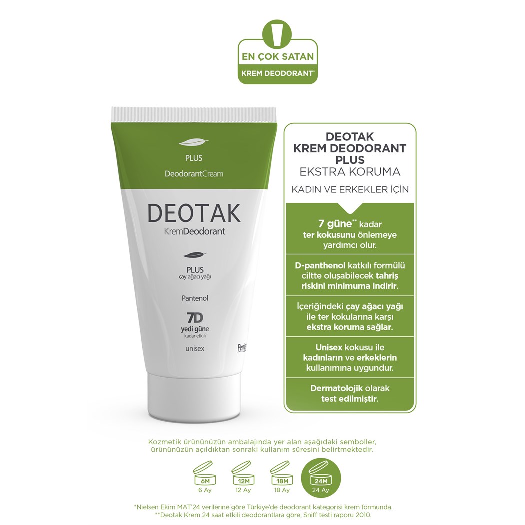 Plus Ekstra Koruma 7 Güne Kadar Etkili Krem Deodorant 35 ml