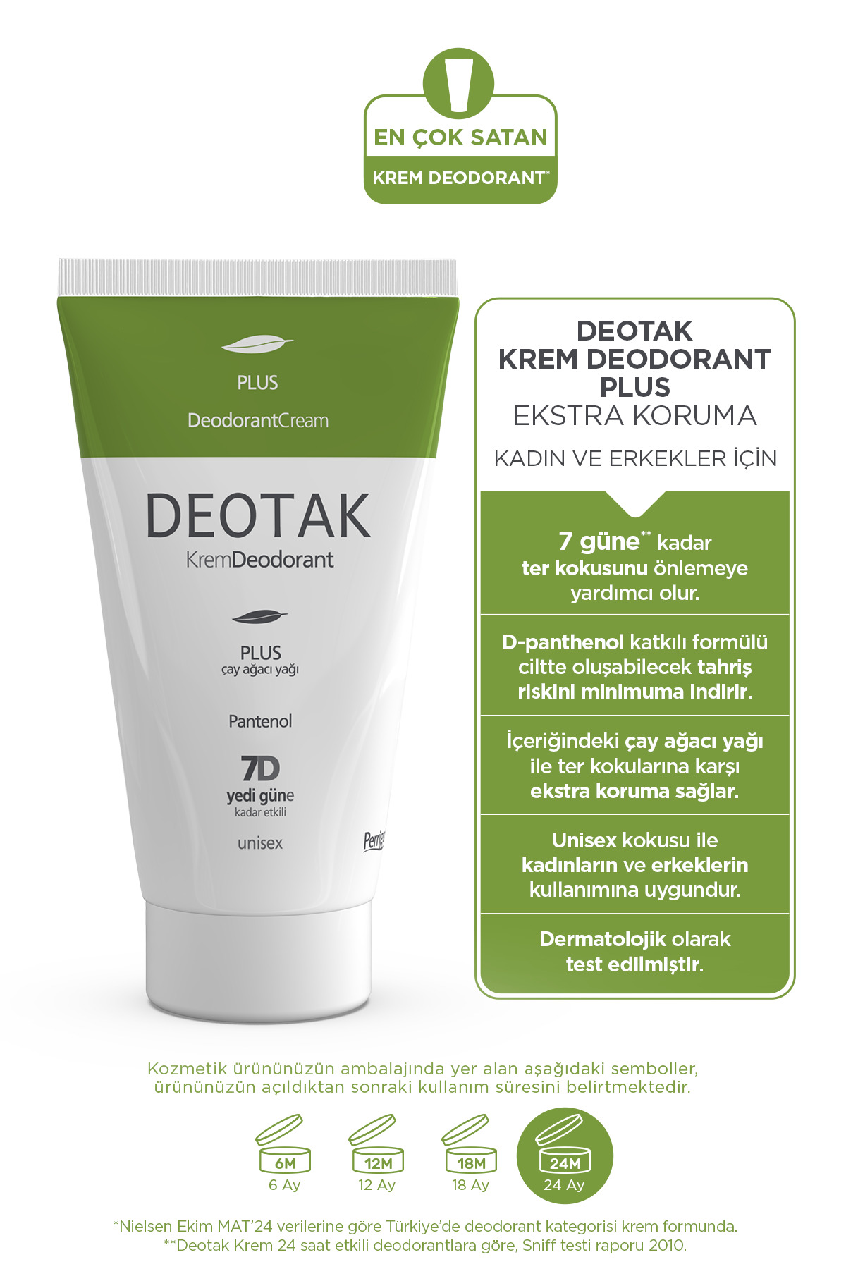 Plus Ekstra Koruma 7 Güne Kadar Etkili Krem Deodorant 35 ml