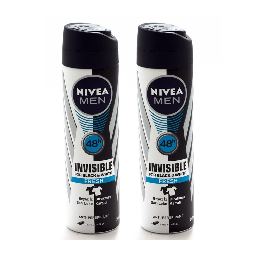 Erkek Deodorant Invisible Black&white Fresh 150 ml X 2 Adet