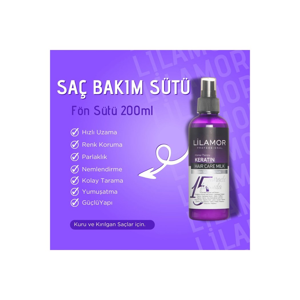 Saç Bakım Sütü 200 ml Keratin