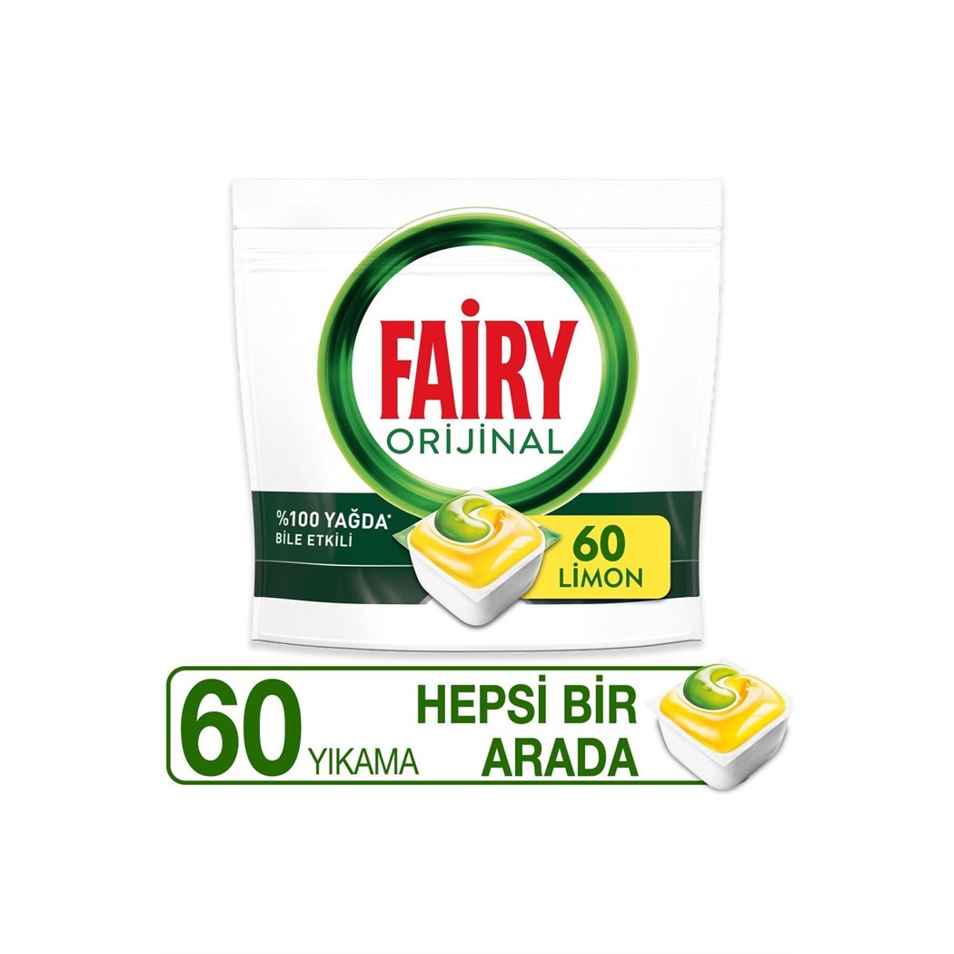 Hepsi Bir Arada 60 Yıkama Bulaşık Makinesi Deterjanı Kapsülü Limon Kokulu