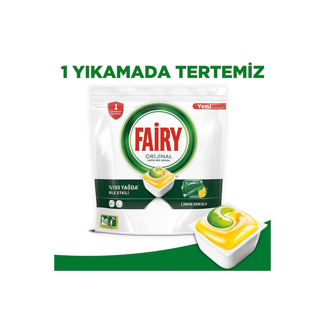 Hepsi Bir Arada 60 Yıkama Bulaşık Makinesi Deterjanı Kapsülü Limon Kokulu