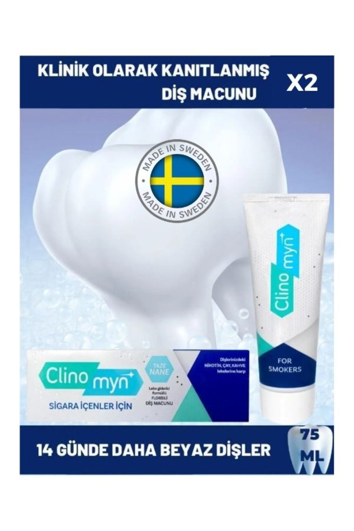 Sigara Içenler Için Smokers Diş Beyazlatan Leke Giderici Diş Macunu 75 ml 2 Adet