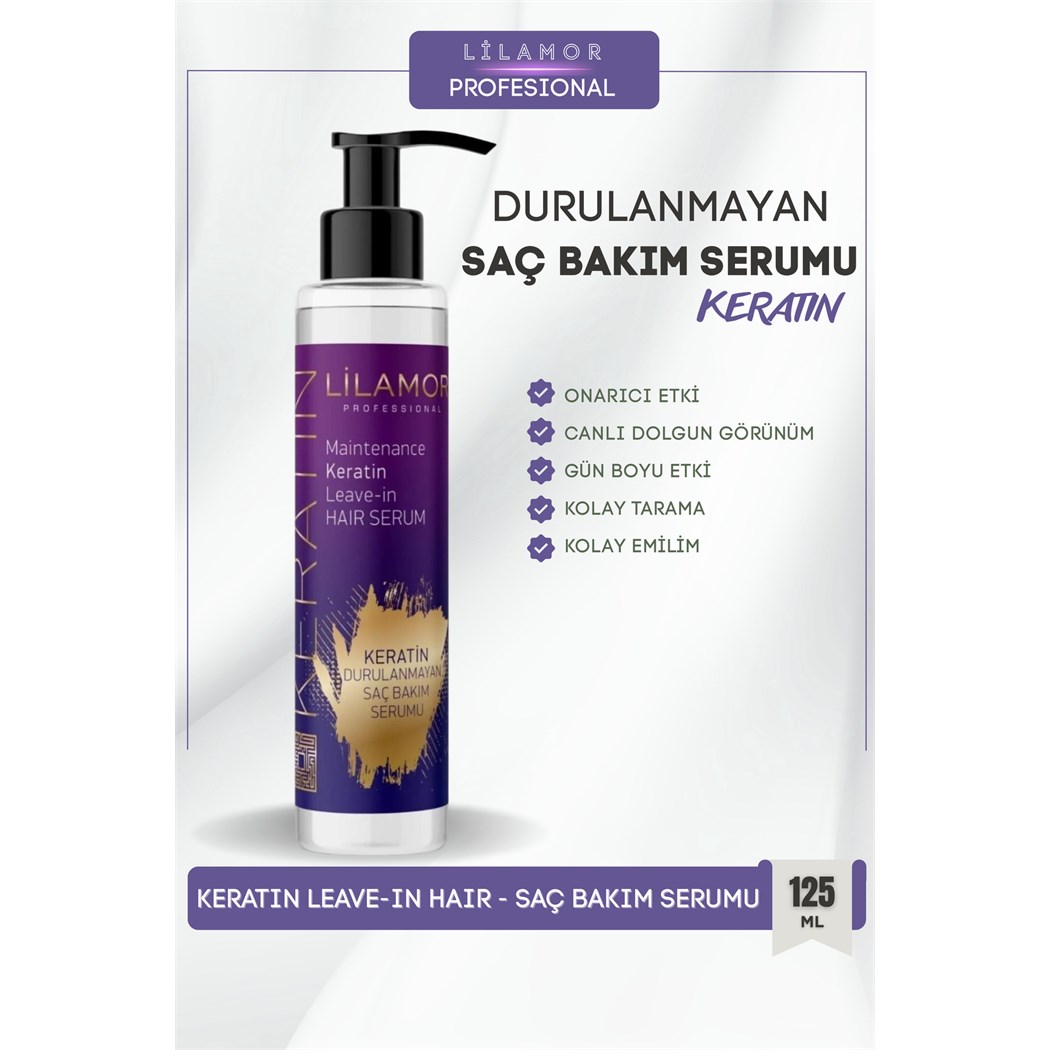 Keratin Durulanmayan Saç Bakım Serumu 125 ml