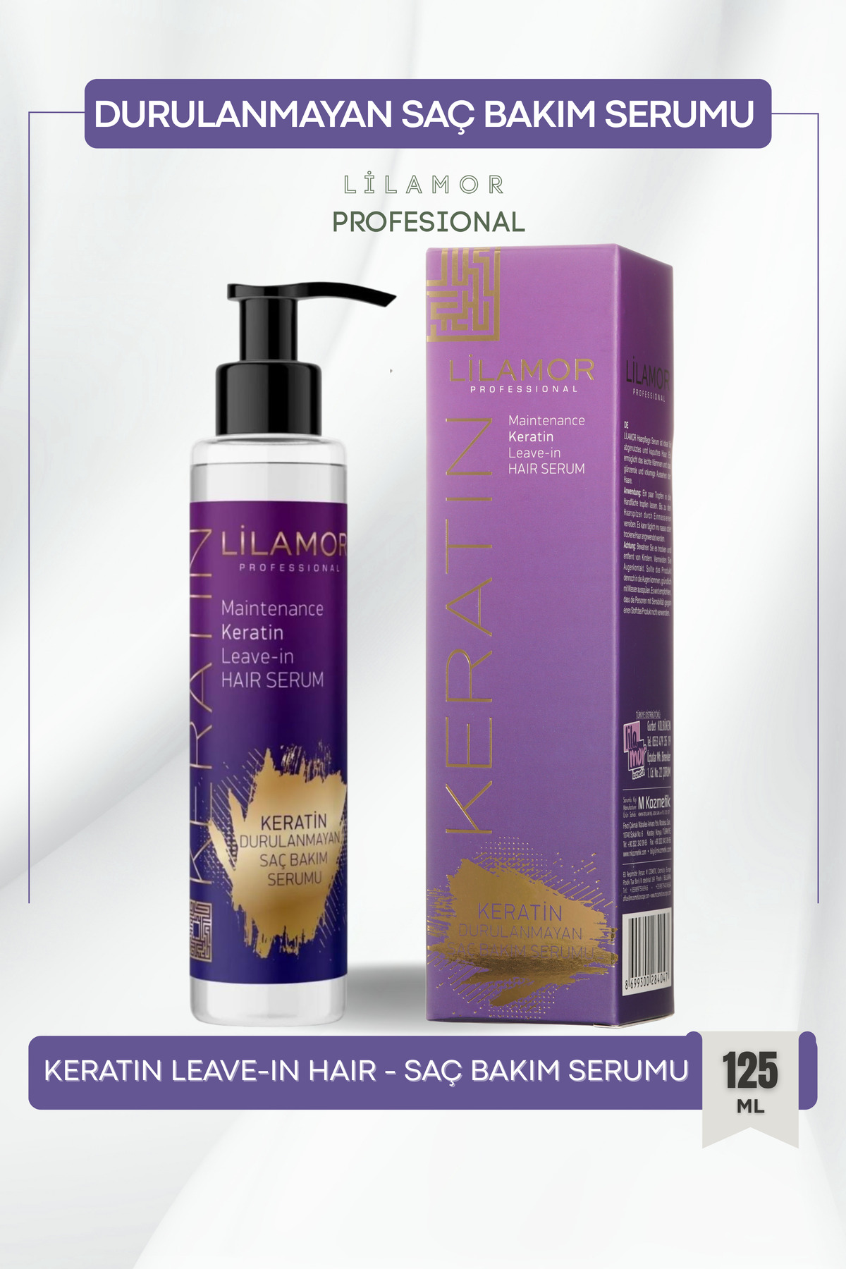 Keratin Durulanmayan Saç Bakım Serumu 125 ml