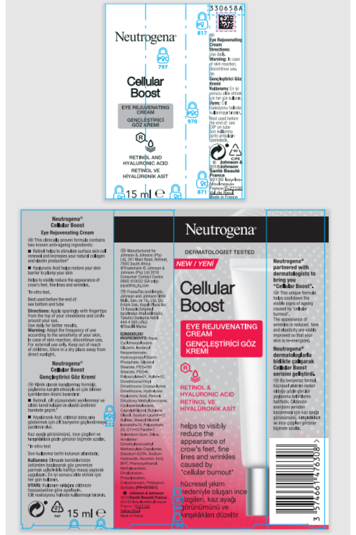 Göz Çevresi Bakım Kremi & Cellular Bost Gençleştirici 15ml