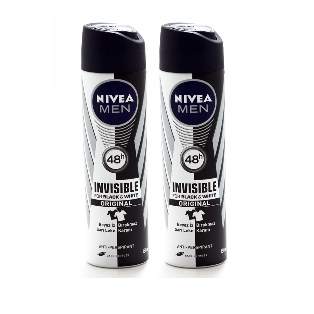Deodorant Sprey Invisible Black&white Power 150ml.erkek X 2 Adet
