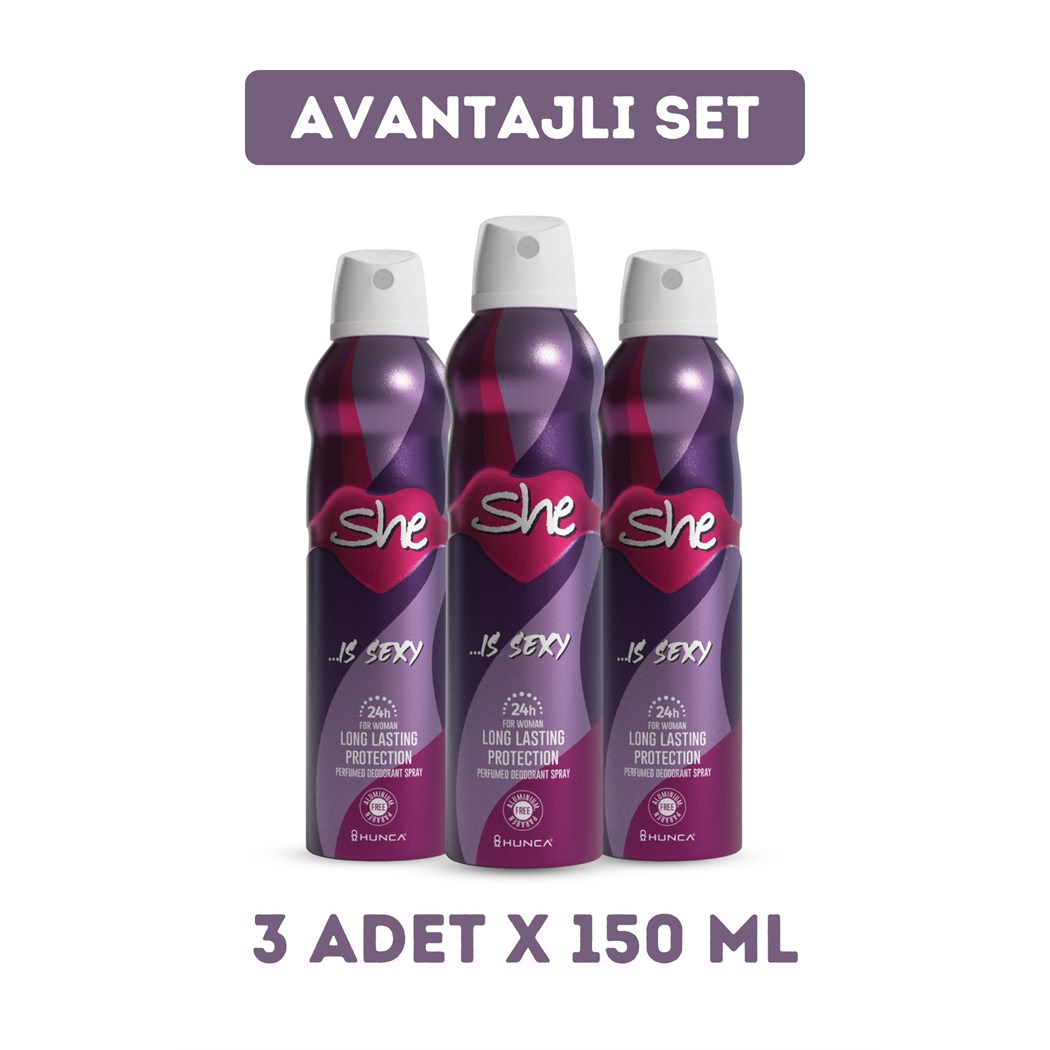 Sexy Kadın Deodorant ( 3 Adet X 150 ml )