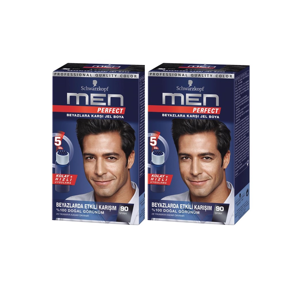 Schwarzkopf Perfect Men 90 Siyah Saç Boyası x 2 adet