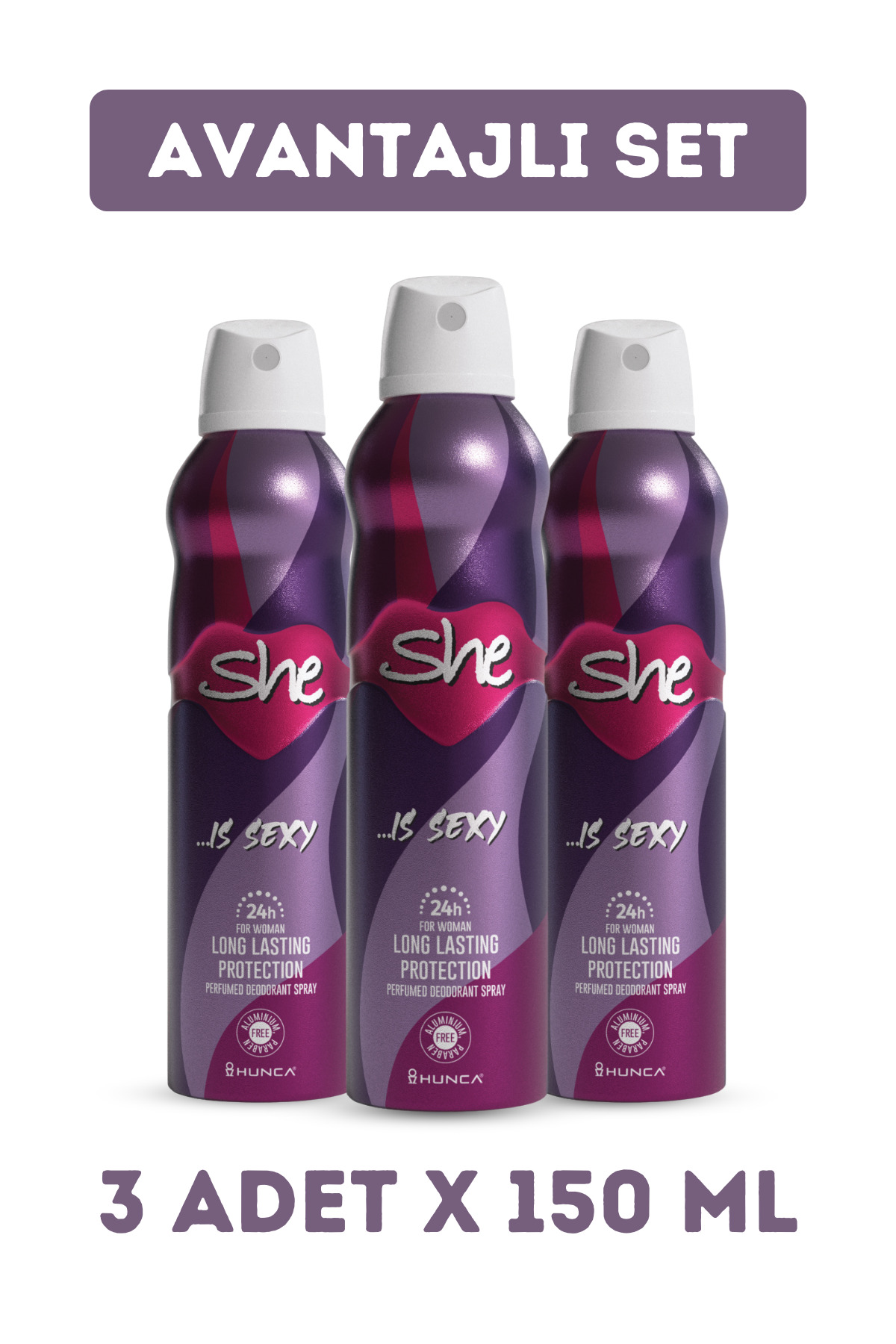 Sexy Kadın Deodorant ( 3 Adet X 150 ml )