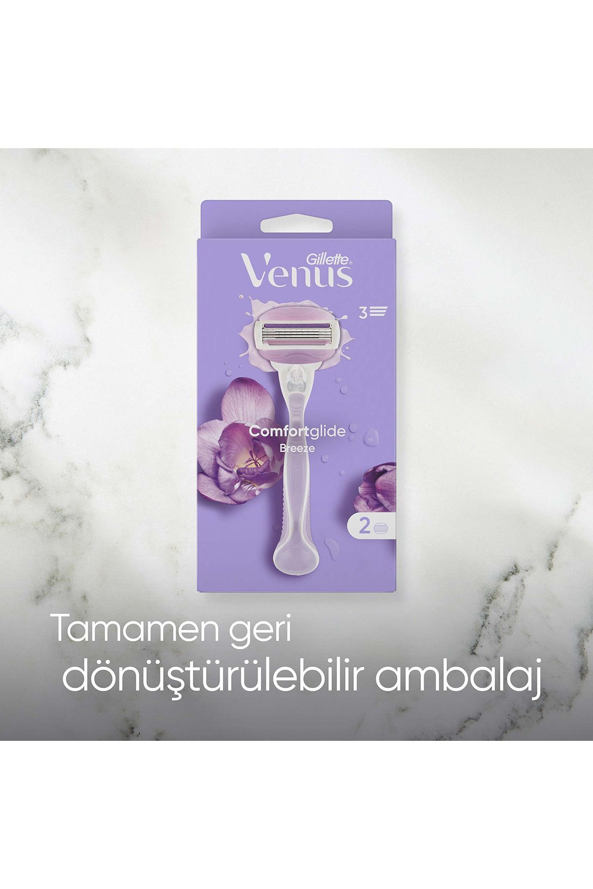 Venüs Comfortglide Breeze Kadın Tıraş Bıçağı 2 Yedek Başlık