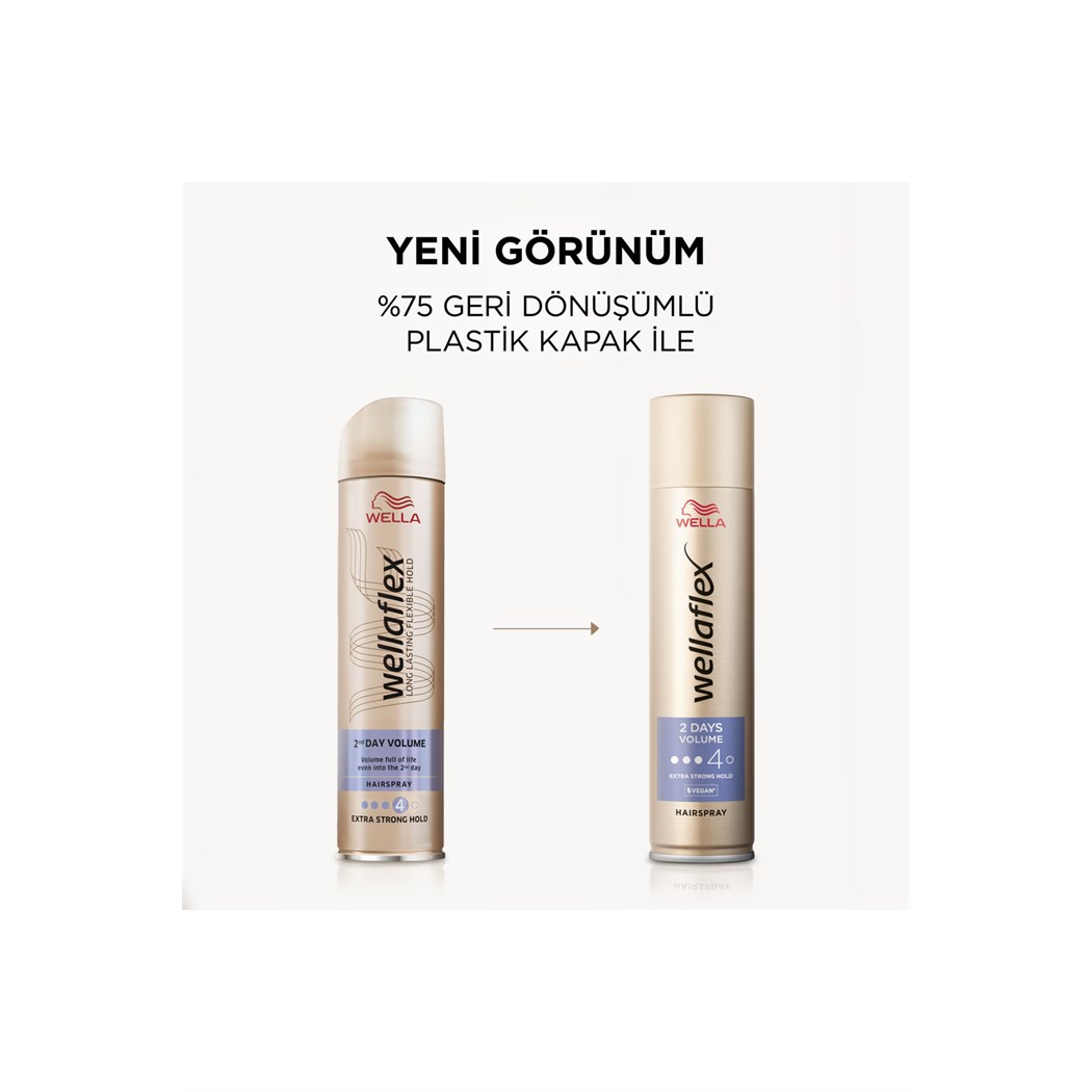 Wellaflex 2 Days Volume 2 Gün Boyunca Hacim Veren Saç Spreyi Extra Strong Hold - 250 ml