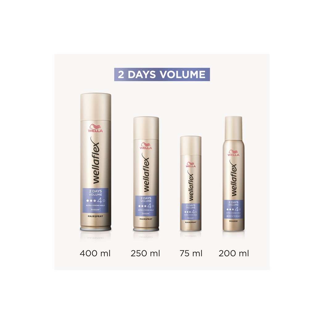 Wellaflex 2 Days Volume 2 Gün Boyunca Hacim Veren Saç Spreyi Extra Strong Hold - 250 ml
